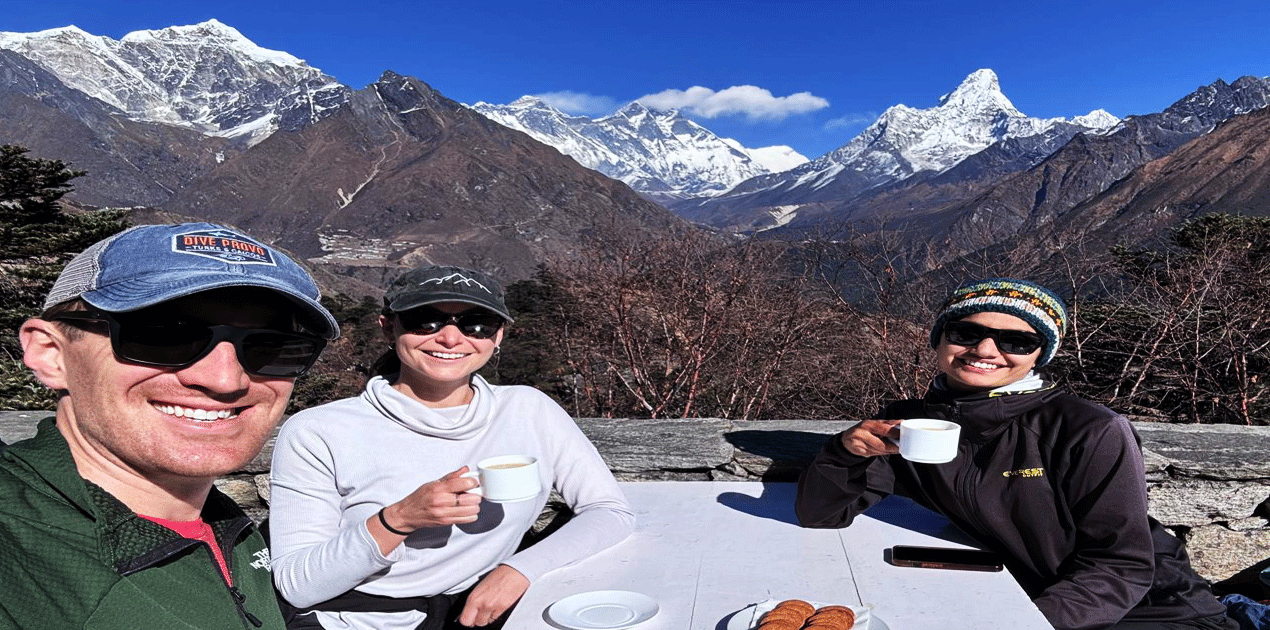 MT EVEREST VIEW FROM HOTEL EVERESTG